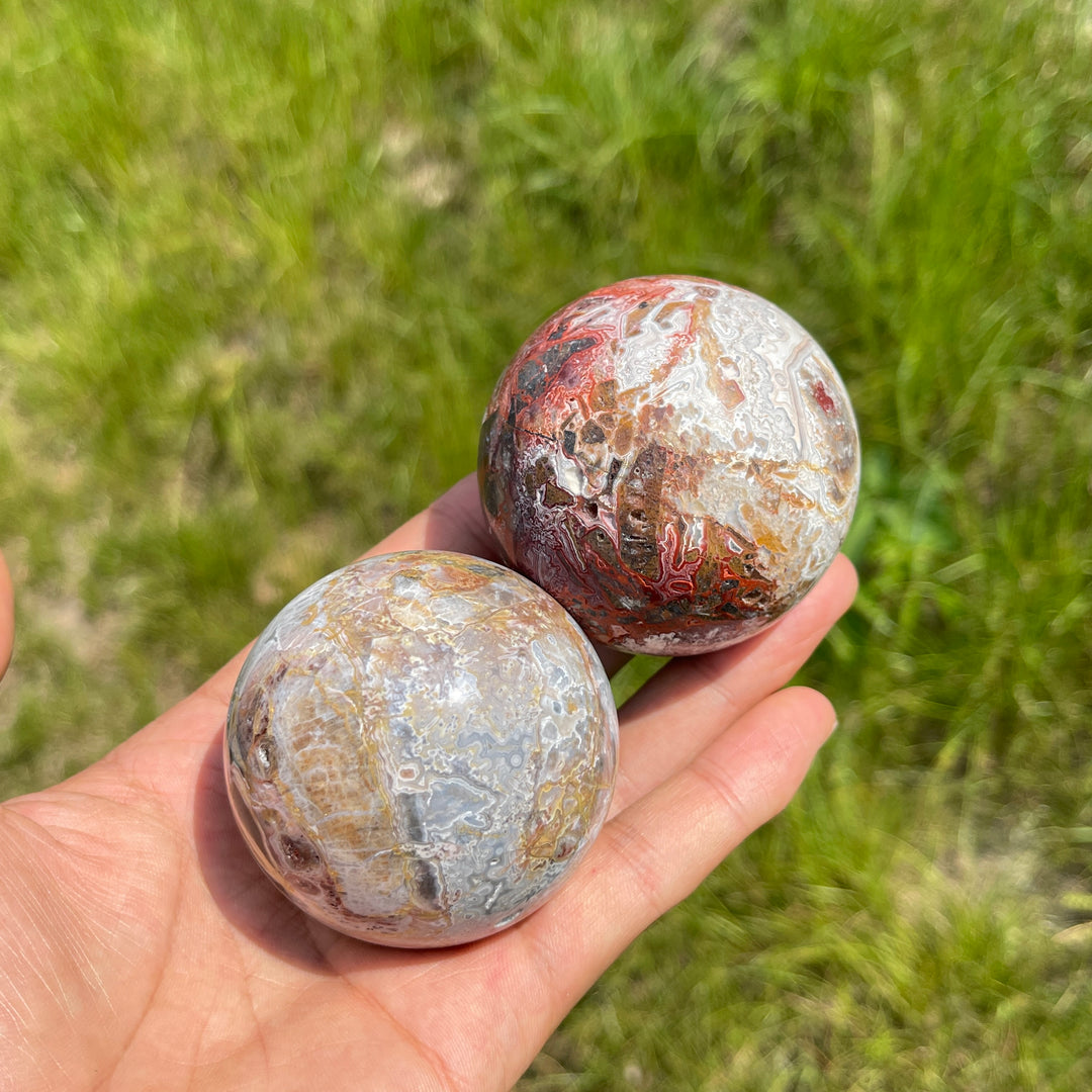 Natural Crystal Mexican Agate Sphere