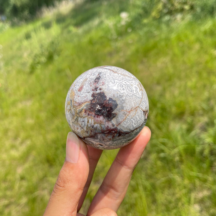 Natural Crystal Mexican Agate Sphere