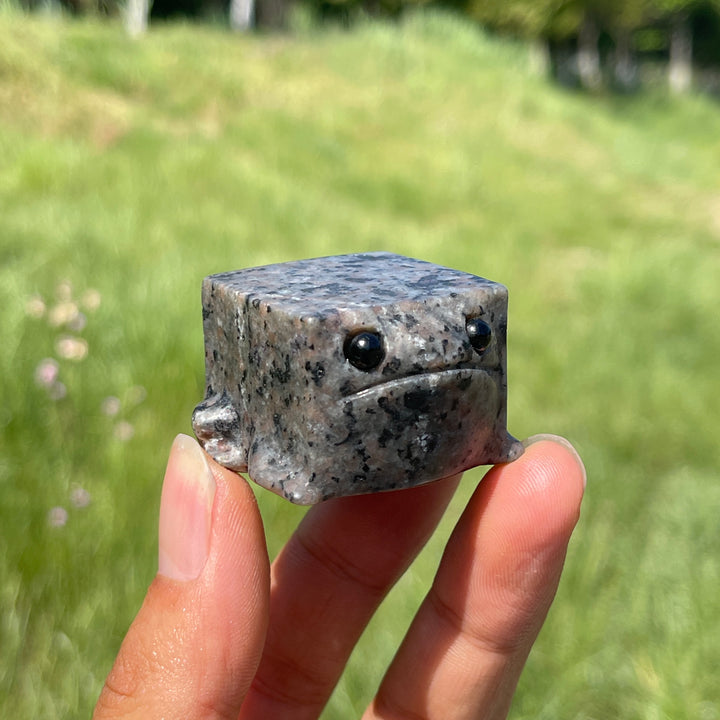 Natural Crystal Square Frog Carving