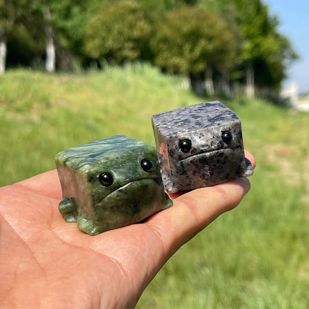 Natural Crystal Square Frog Carving