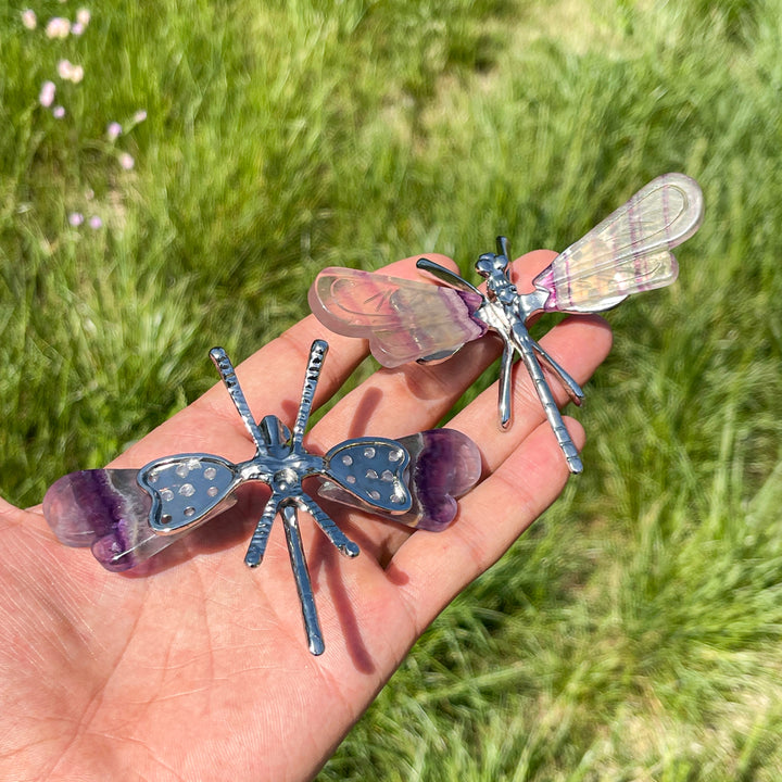 Natural Fluorite Dreamy Dragonfly