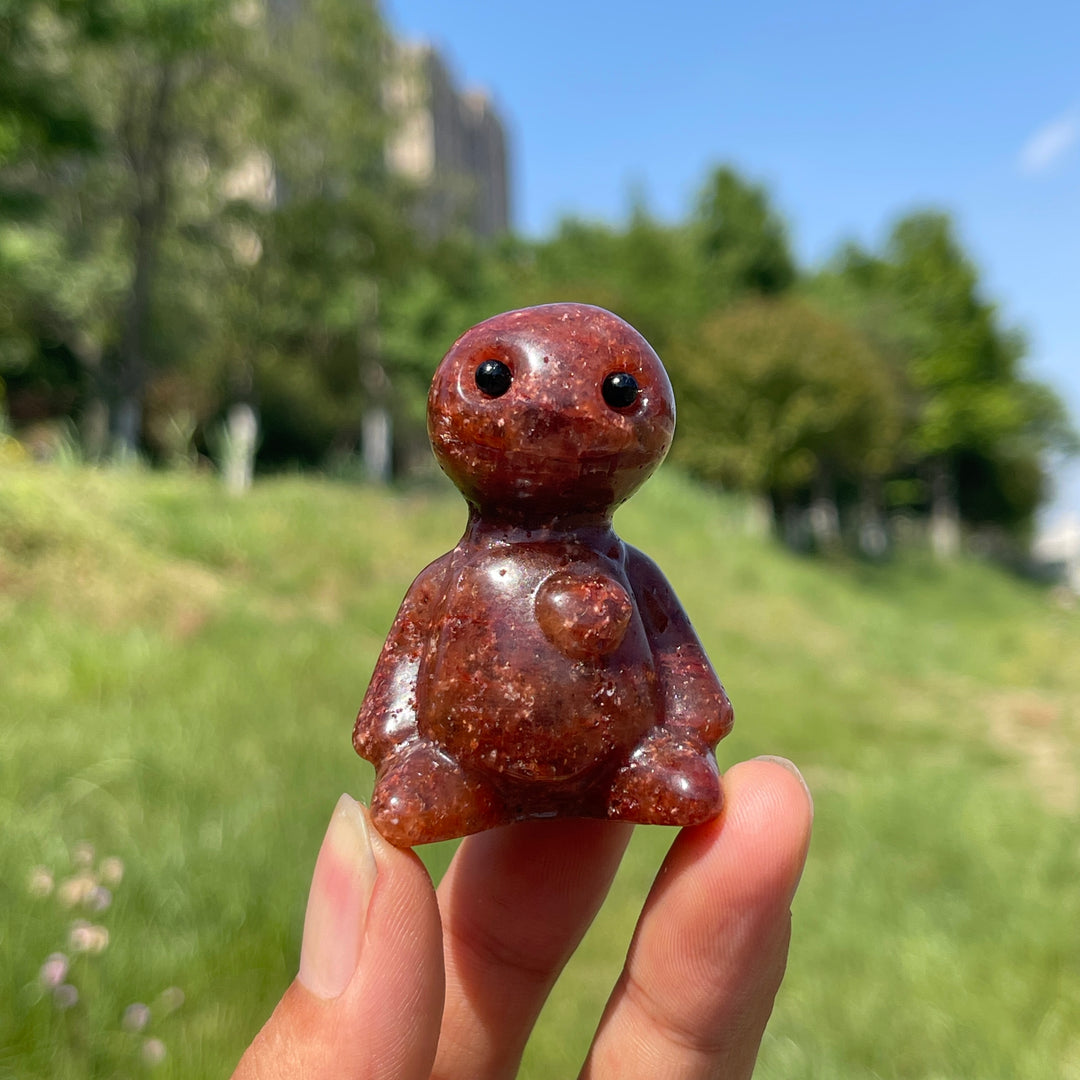 Natural Crystal Sitting Buddy Carving