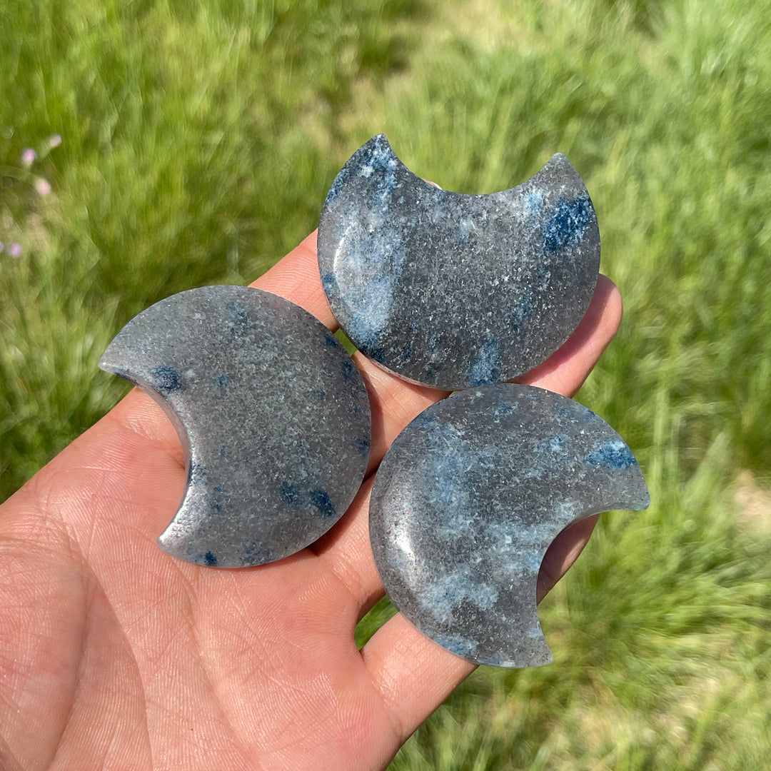 Natural Crystal K2 Crescent Moon Carving