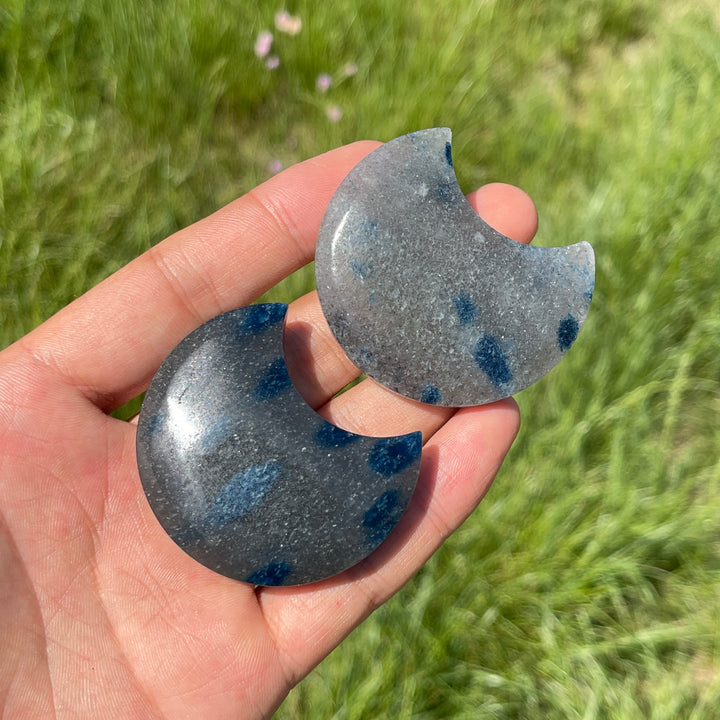 Natural Crystal K2 Crescent Moon Carving
