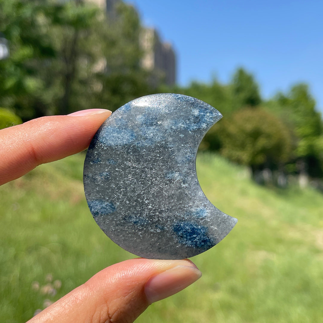 Natural Crystal K2 Crescent Moon Carving
