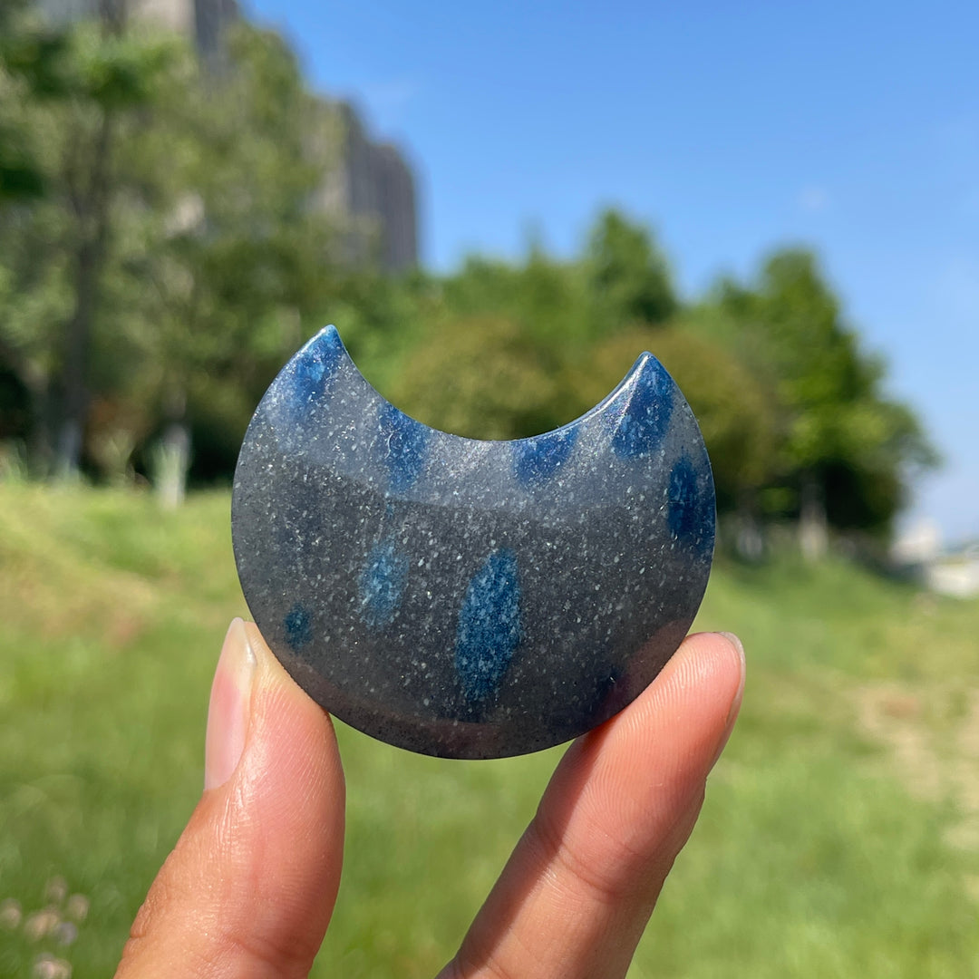 Natural Crystal K2 Crescent Moon Carving
