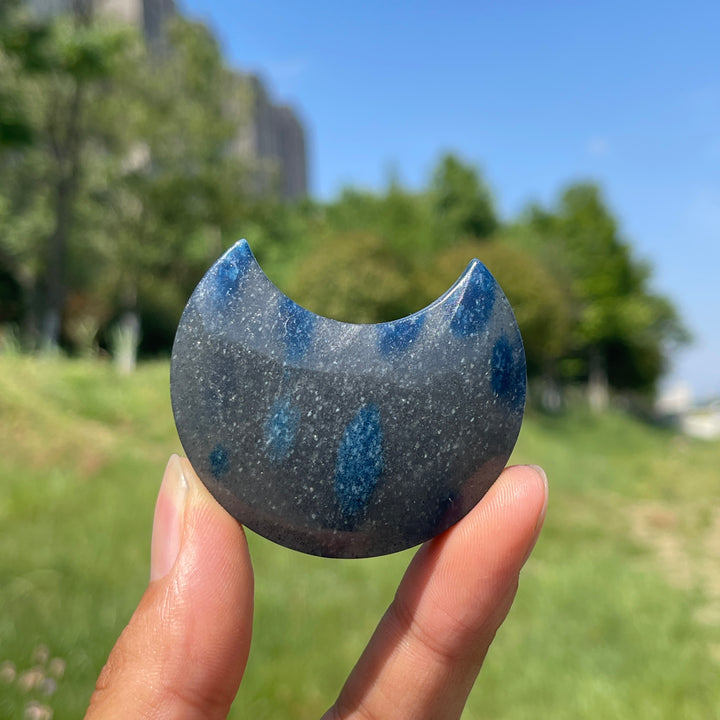 Natural Crystal K2 Crescent Moon Carving