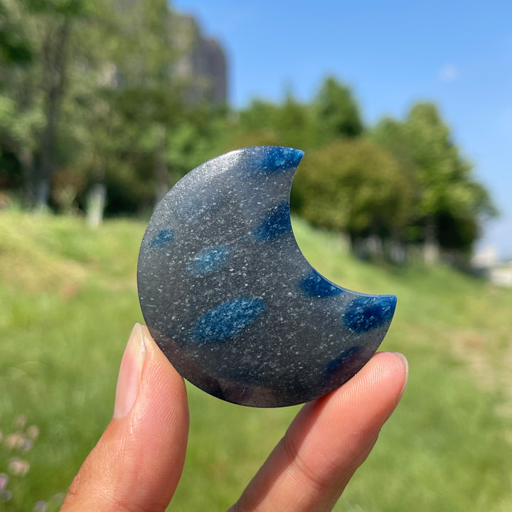 Natural Crystal K2 Crescent Moon Carving