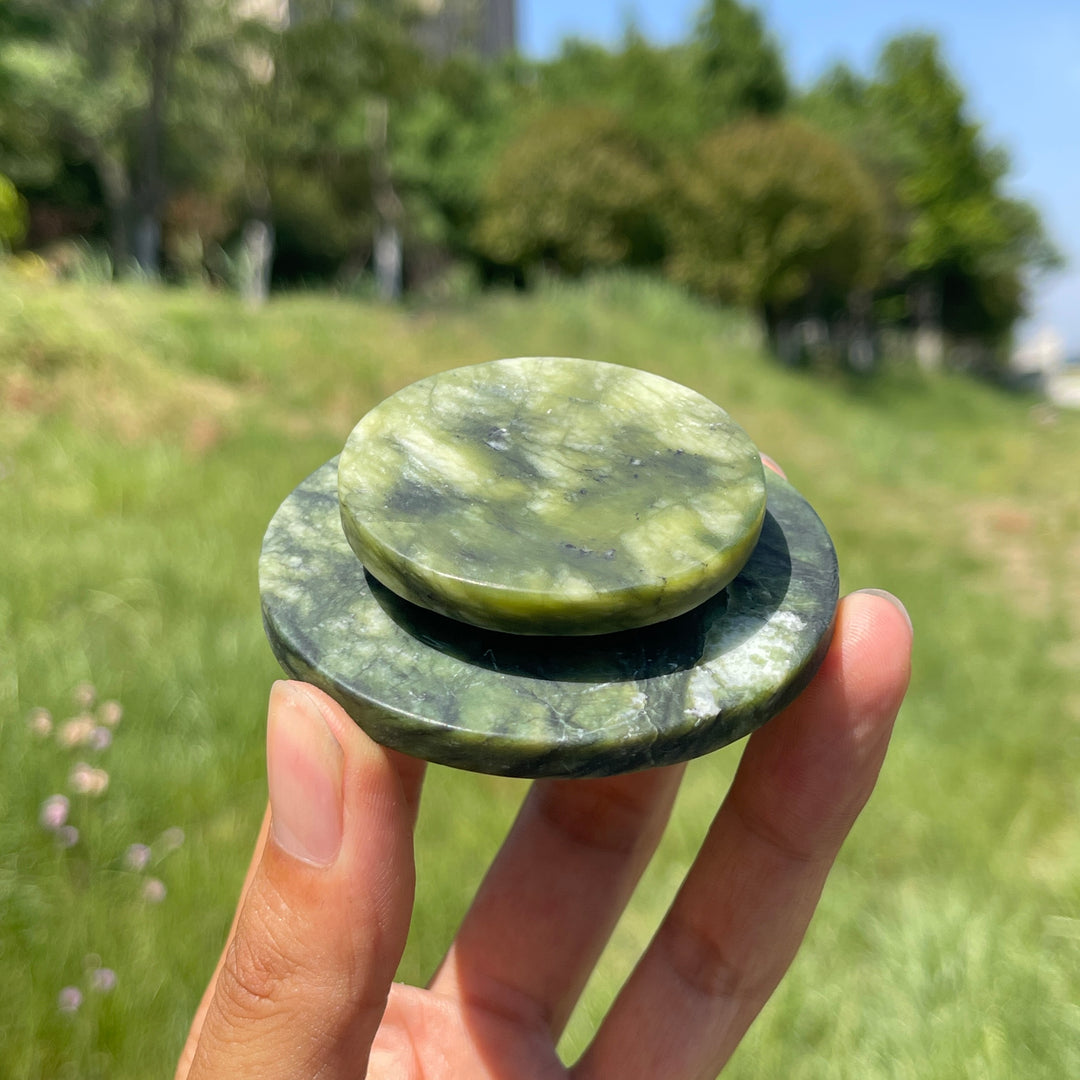 Natural Crystal Rotation Disc Display Stand