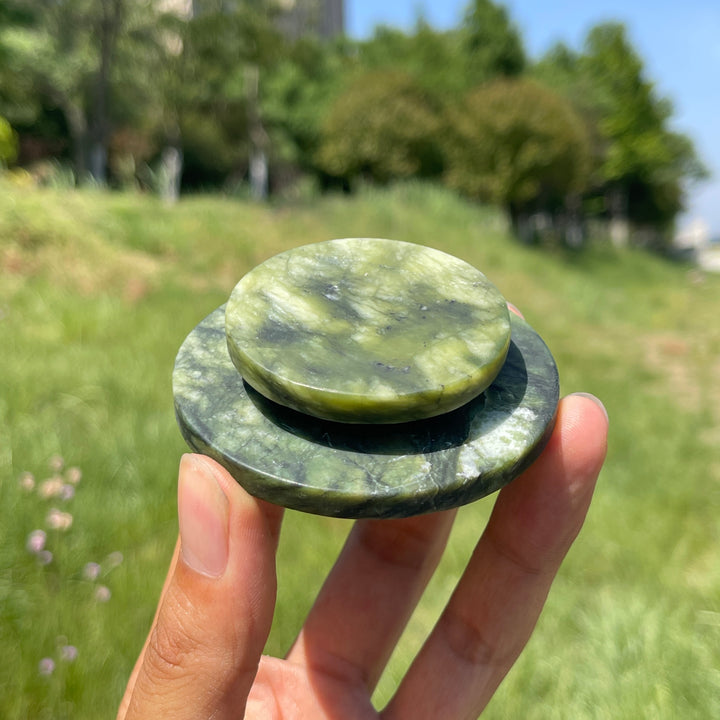Natural Crystal Rotation Disc Display Stand