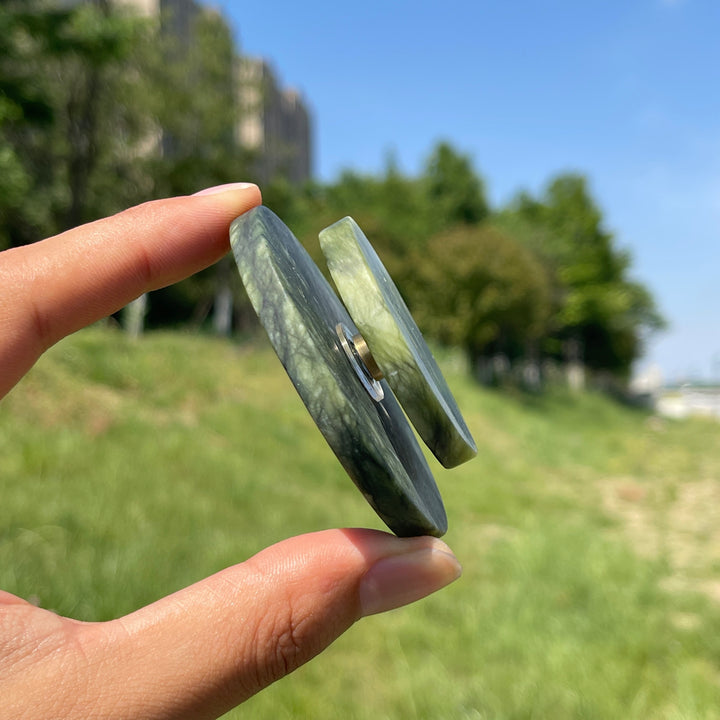 Natural Crystal Rotation Disc Display Stand