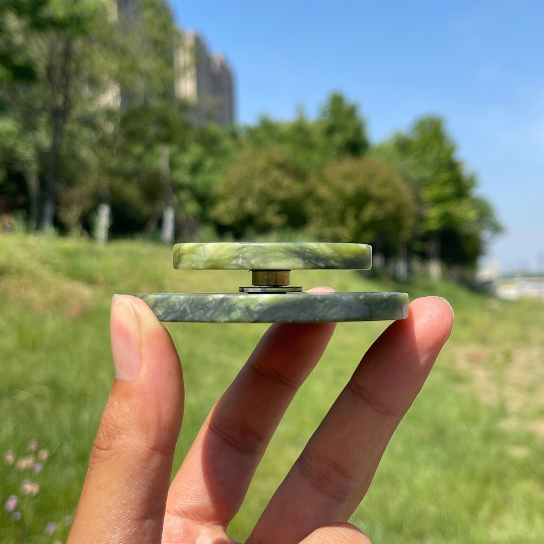 Natural Crystal Rotation Disc Display Stand