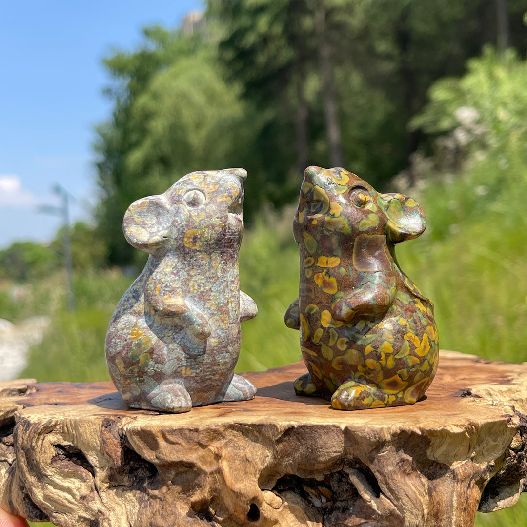 Natural Conglomerate Jasper Mouse