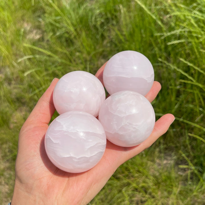 Natural Crystal Rounded Pink Calcite Sphere