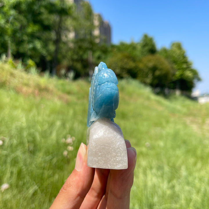 Unique,Natural Trolleite Crystal Double Goldfish Carving