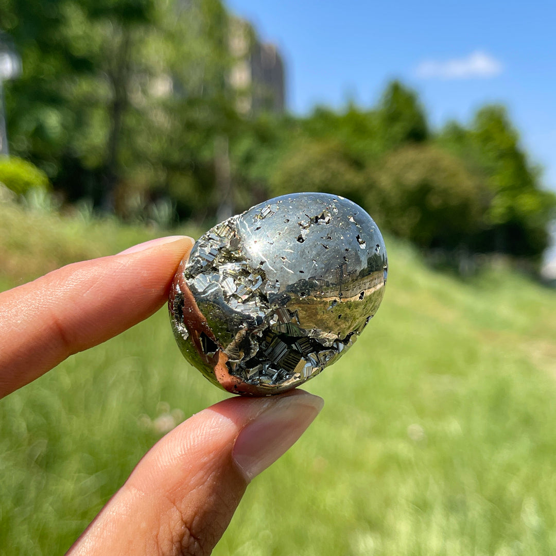 Natural Crystal Pyrite Egg