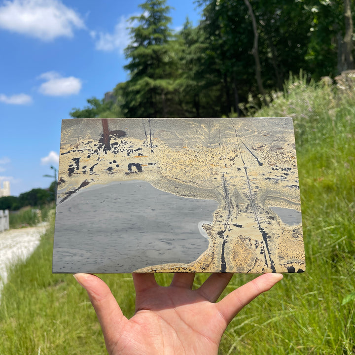 Unique,Natural Crystal Picture Jasper Book Carving