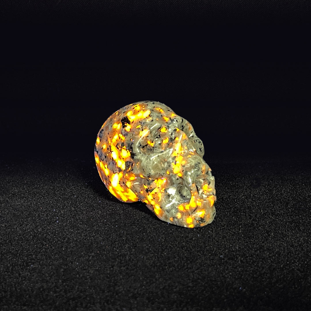 Natural Crystal Vampire Skull Carving