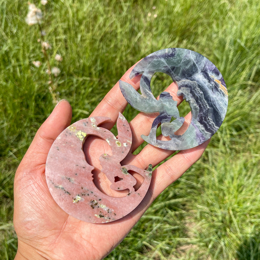 Natural Crystal Enchanting Moon Fairy Carving