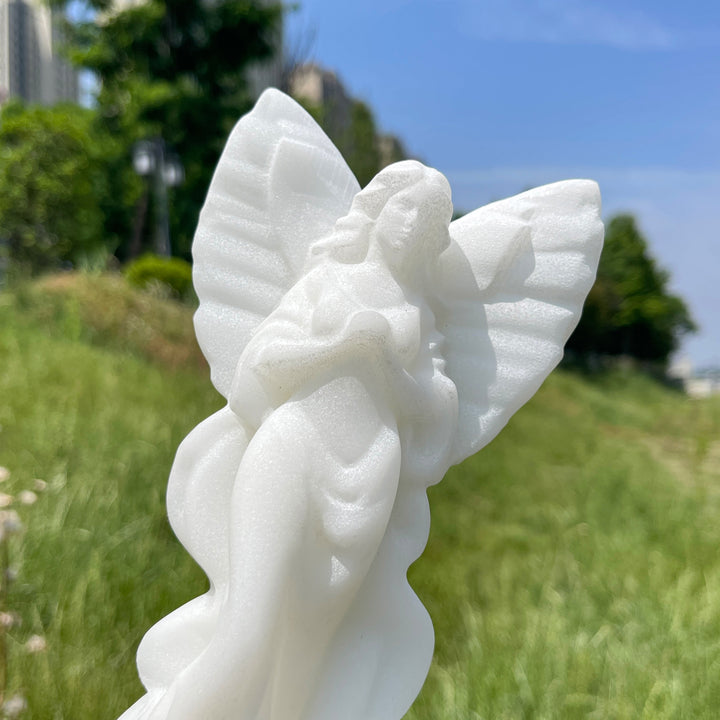 Natural Crystal Serene Prayer Angel Carving