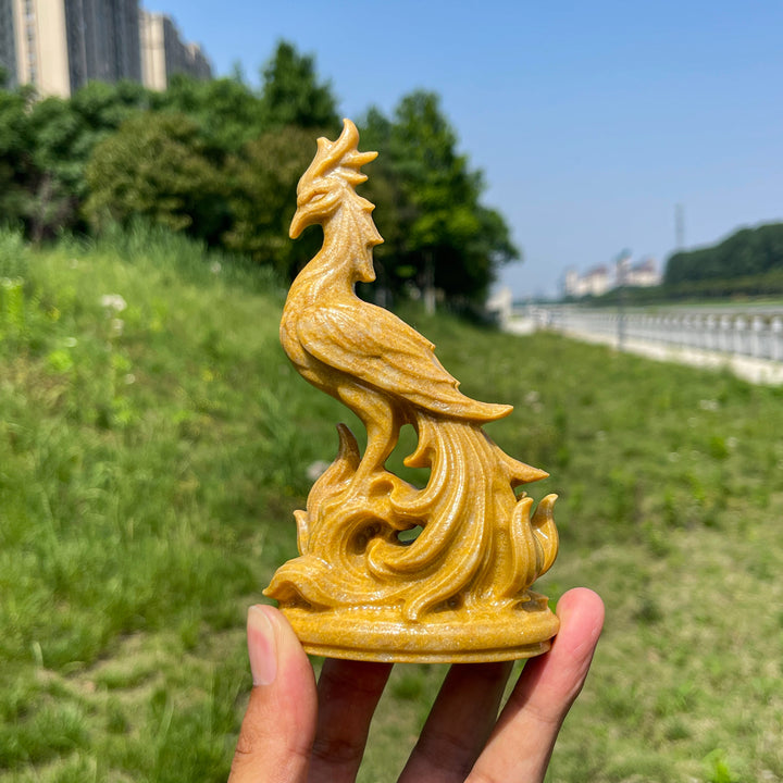 Natural Yellow Aventurine Phoenix Reborn Carving