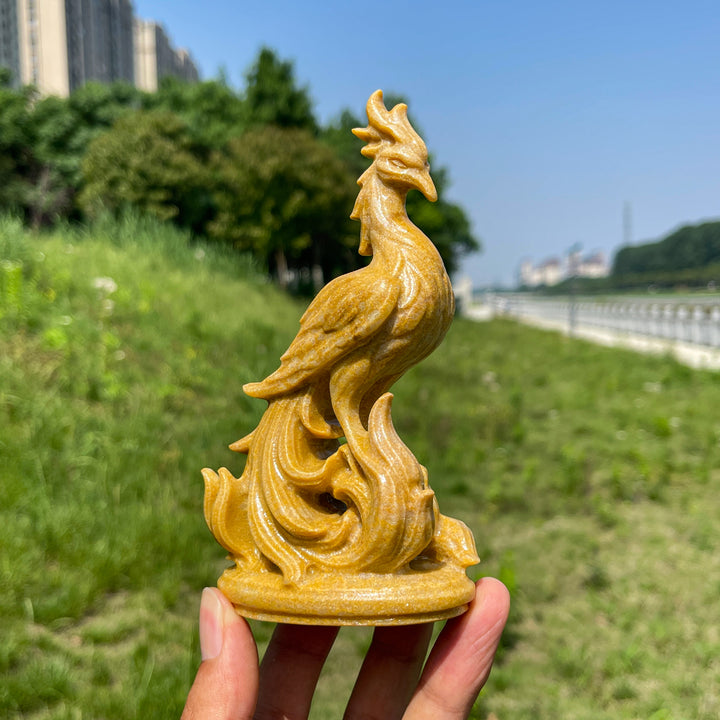 Natural Yellow Aventurine Phoenix Reborn Carving