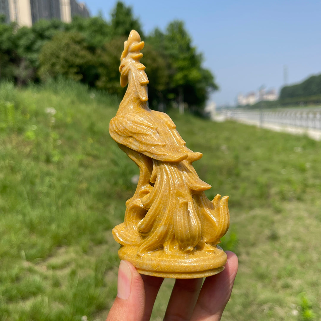 Natural Yellow Aventurine Phoenix Reborn Carving