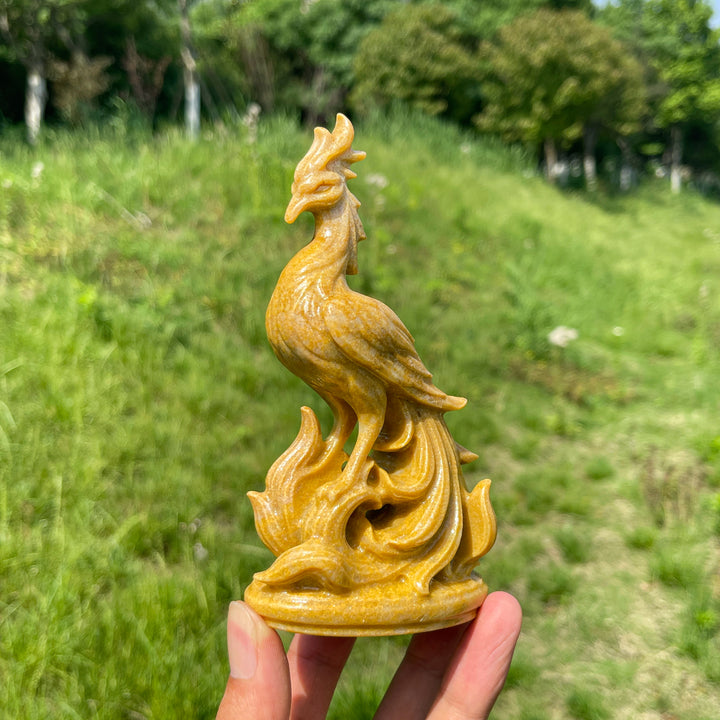 Natural Yellow Aventurine Phoenix Reborn Carving
