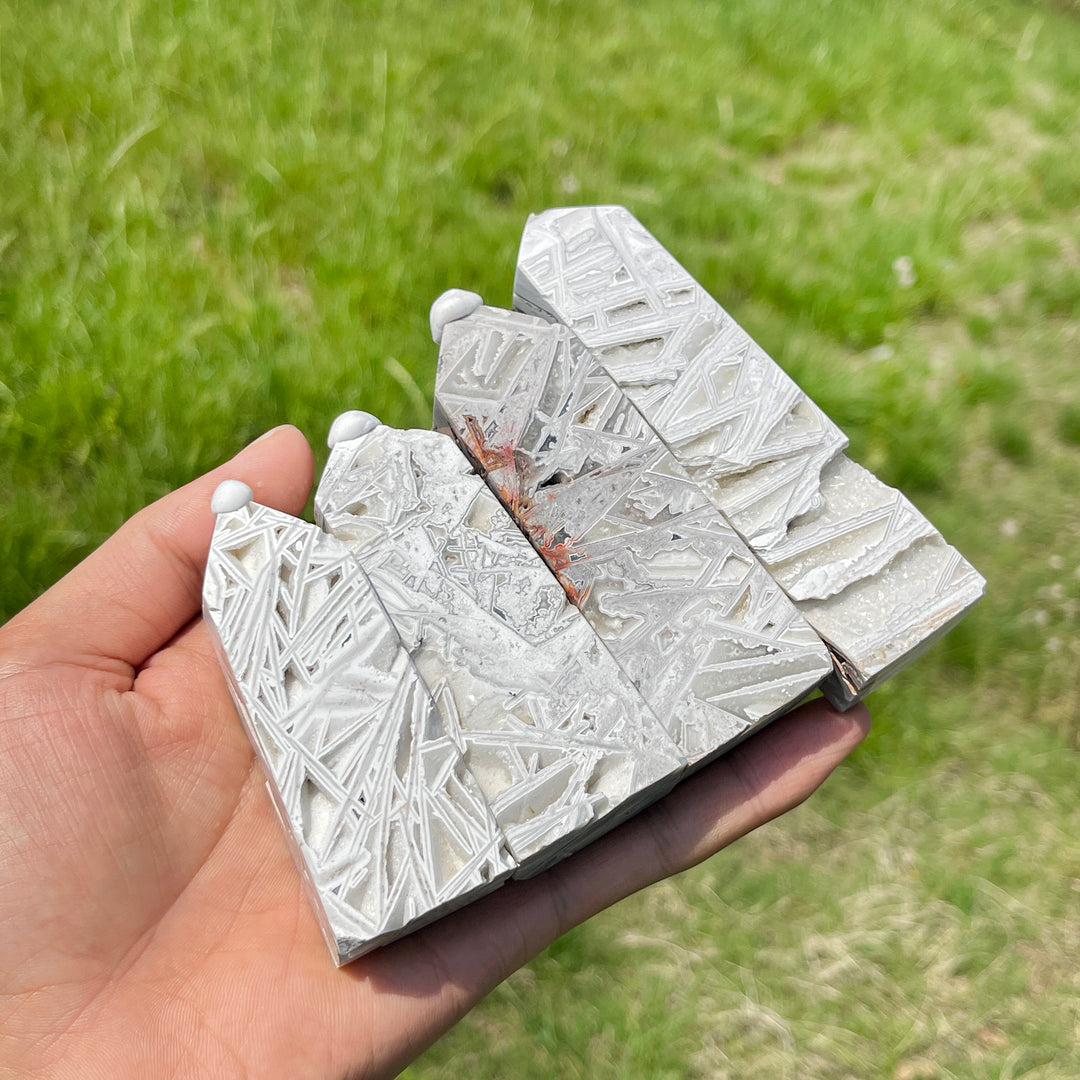 Natural Crystal White Mexican Agate Point