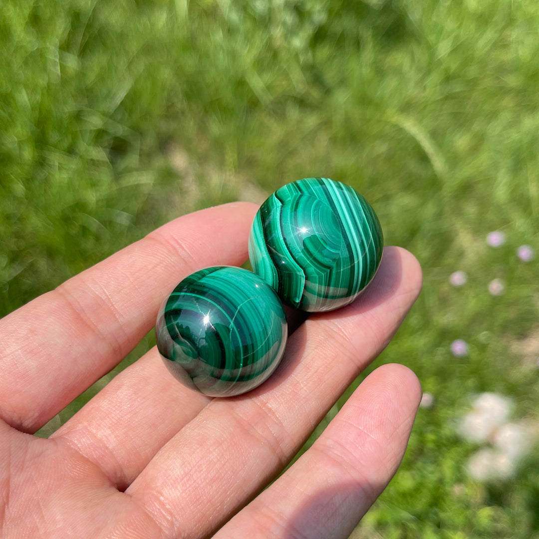 Natural Crystal Malachite Sphere