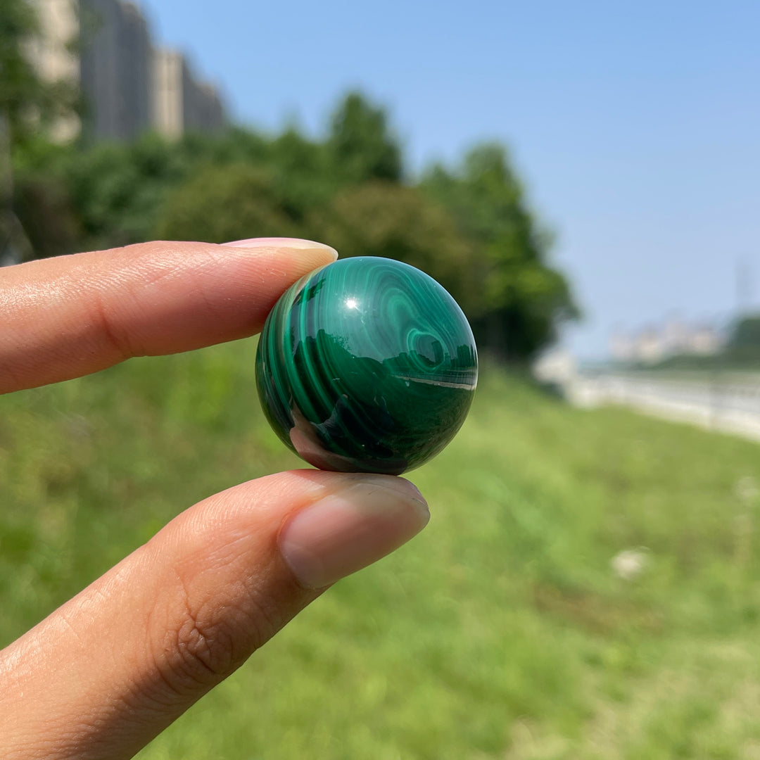 Natural Crystal Malachite Sphere