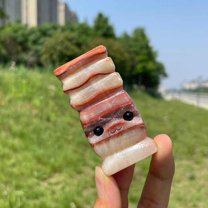 Natural Crystal Pork Stone Groot Carving