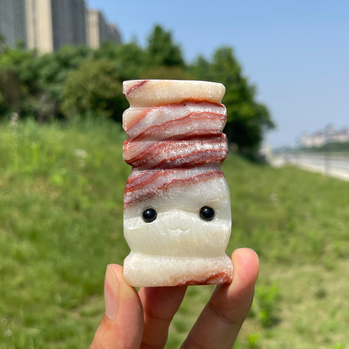 Natural Crystal Pork Stone Groot Carving