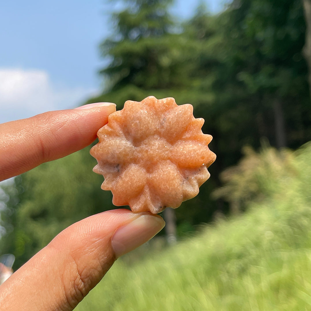 Natural Crystal Carving Daisy