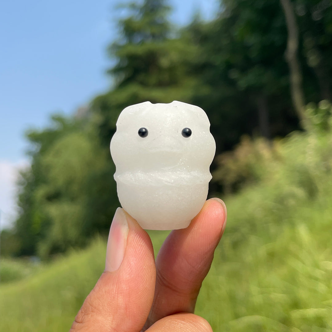 Natural Crystal Basket Pig Carving