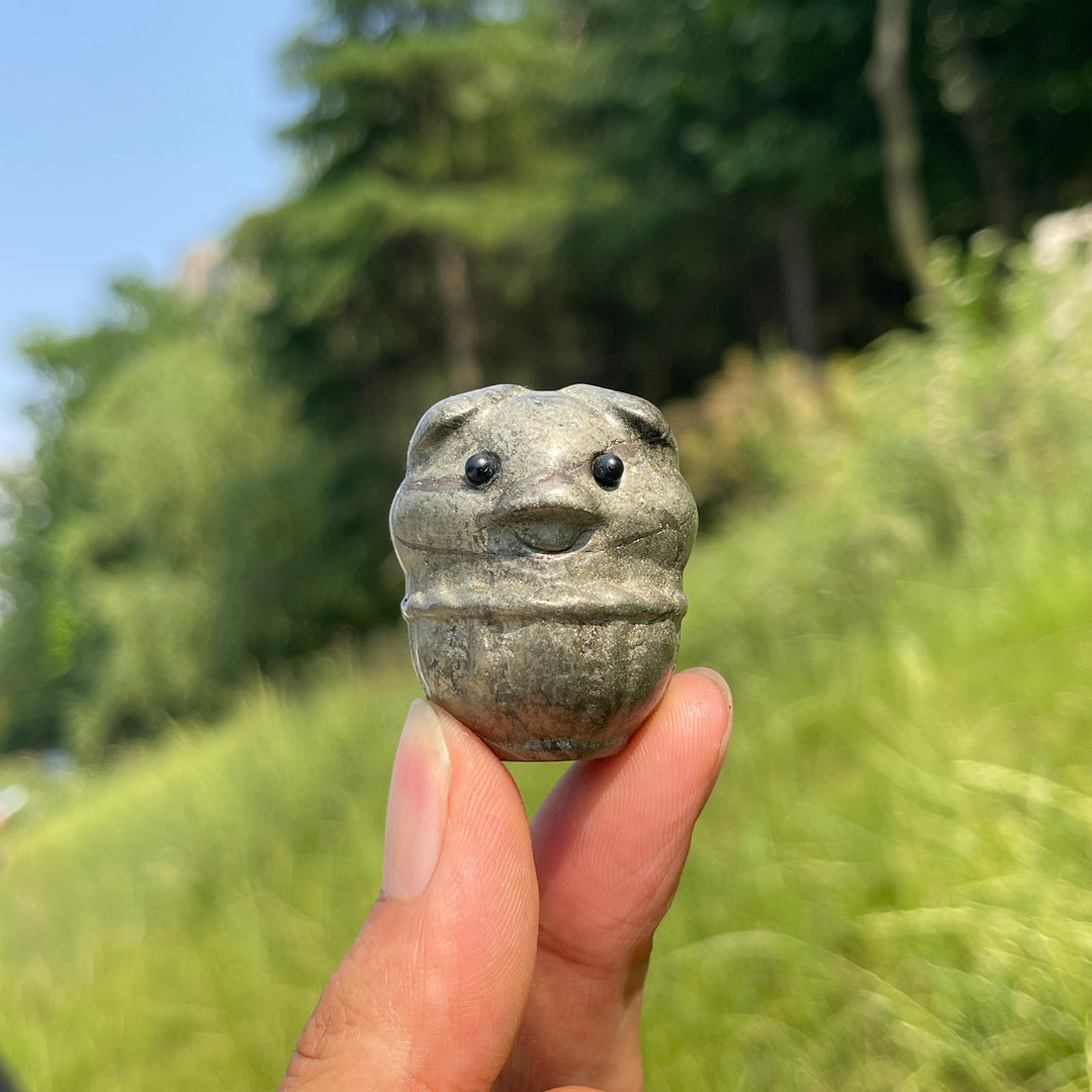 Natural Crystal Basket Pig Carving
