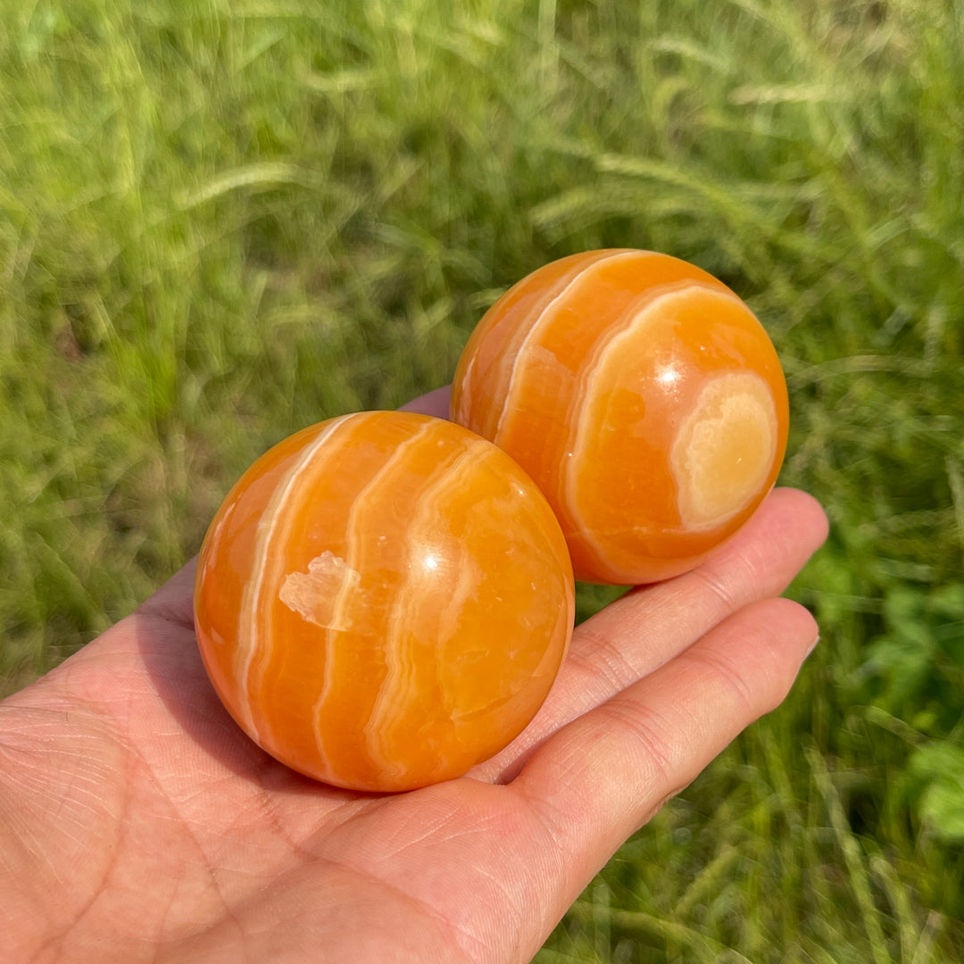 Natural Crystal Exquisite Yellow Calcite Sphere
