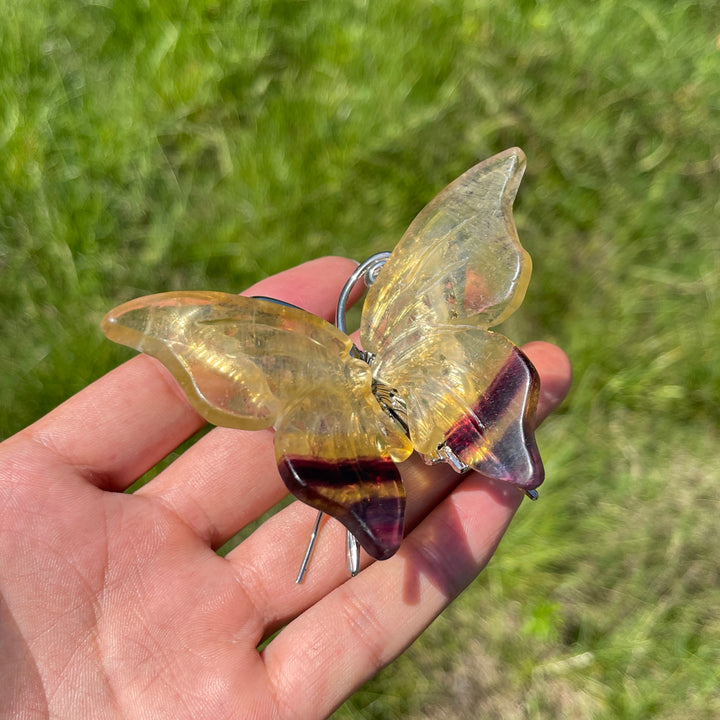 A Slightly Imperfect Natural Crystal Butterfly Carving