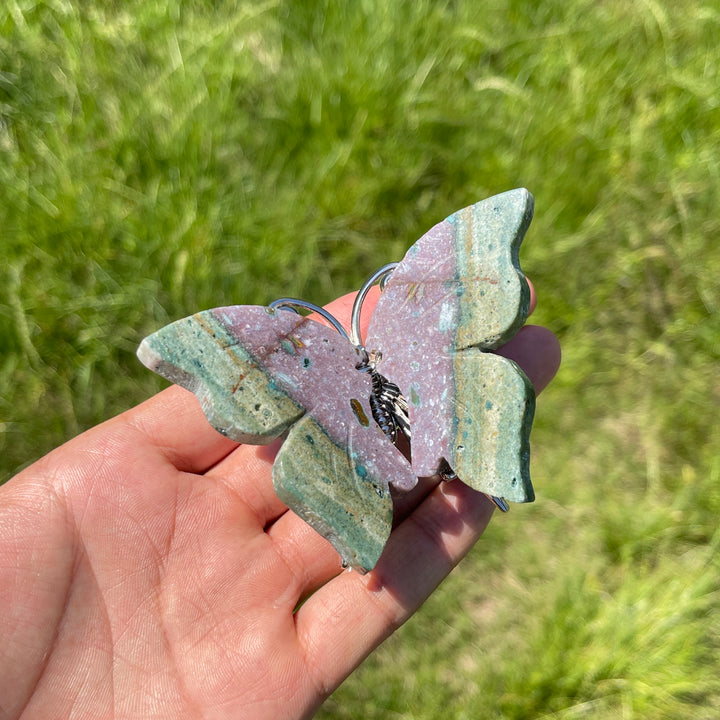 A Slightly Imperfect Natural Crystal Butterfly Carving