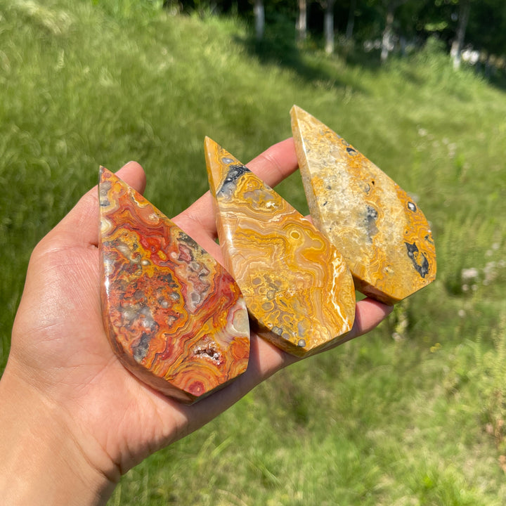 Natural Crystal Crazy Agate Teardrop