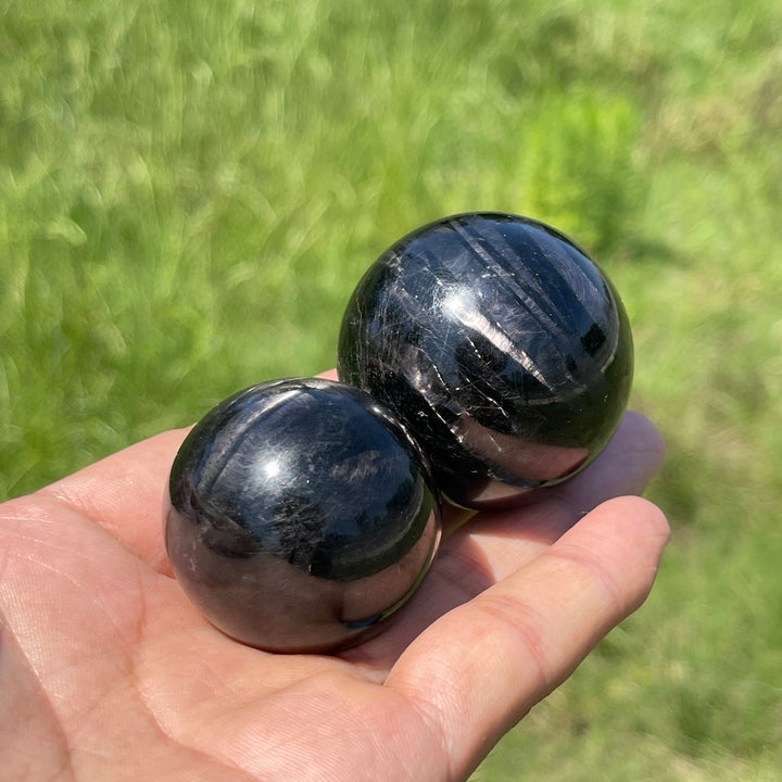 Natural Hypersthene Crystal Sphere