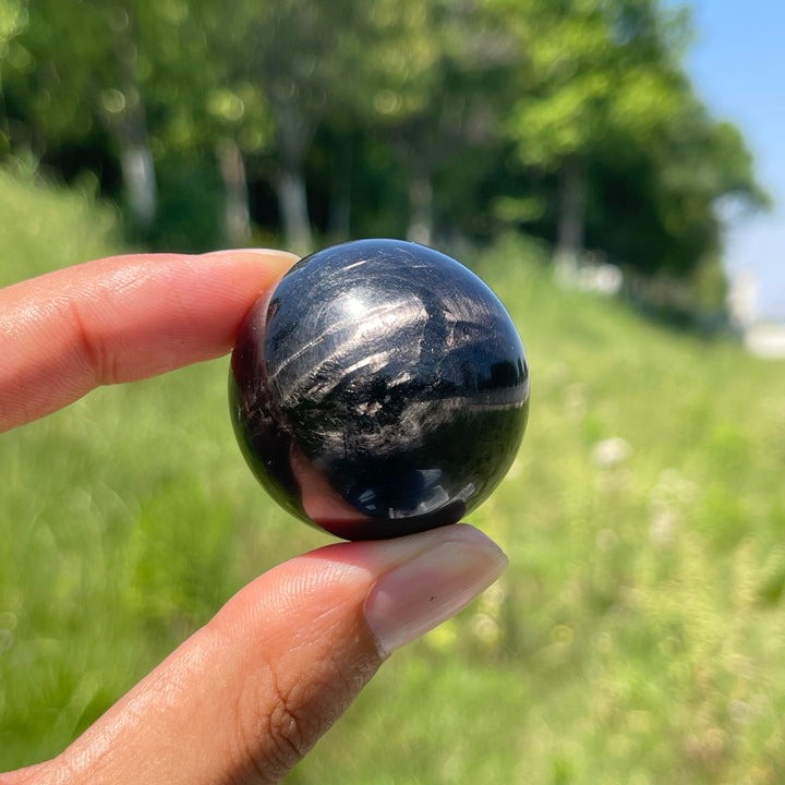 Natural Hypersthene Crystal Sphere