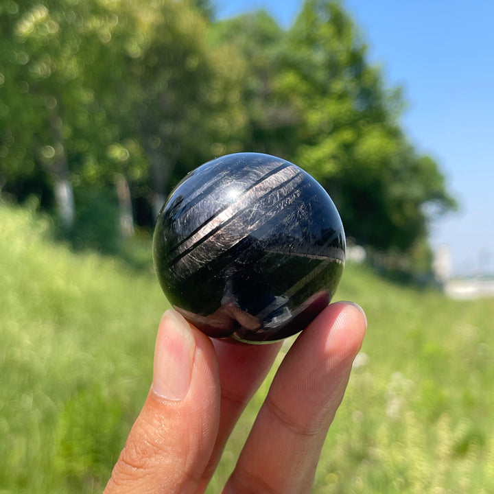Natural Hypersthene Crystal Sphere