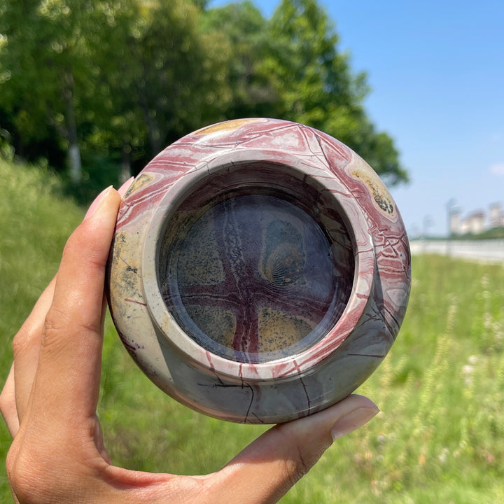 Natural Artistic Picture Jasper Incense Burner