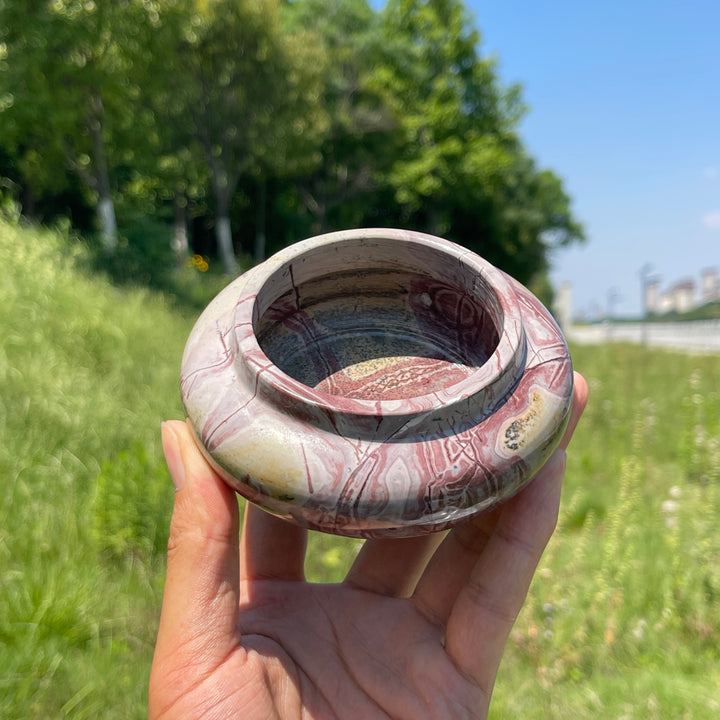 Natural Artistic Picture Jasper Incense Burner