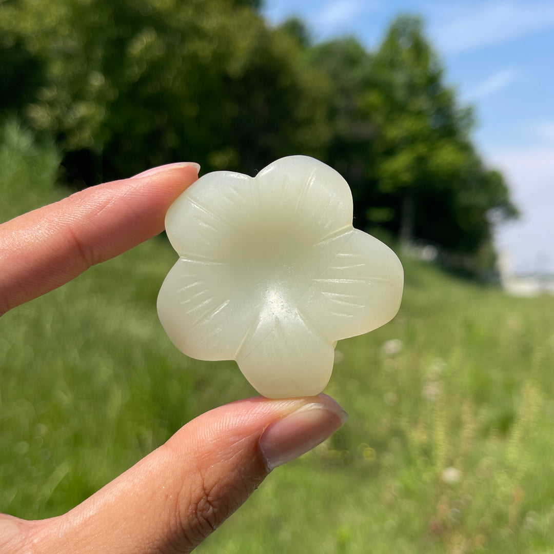 Natural Crystal Flower Sphere Holder