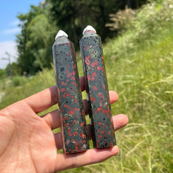 Natural Plum Jasper Crystal Point