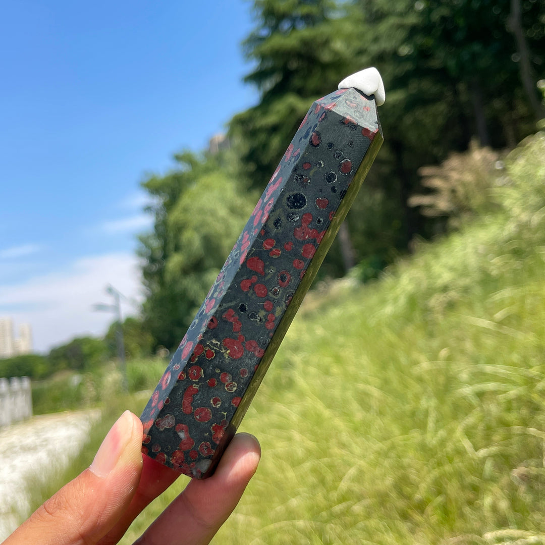 Natural Plum Jasper Crystal Point