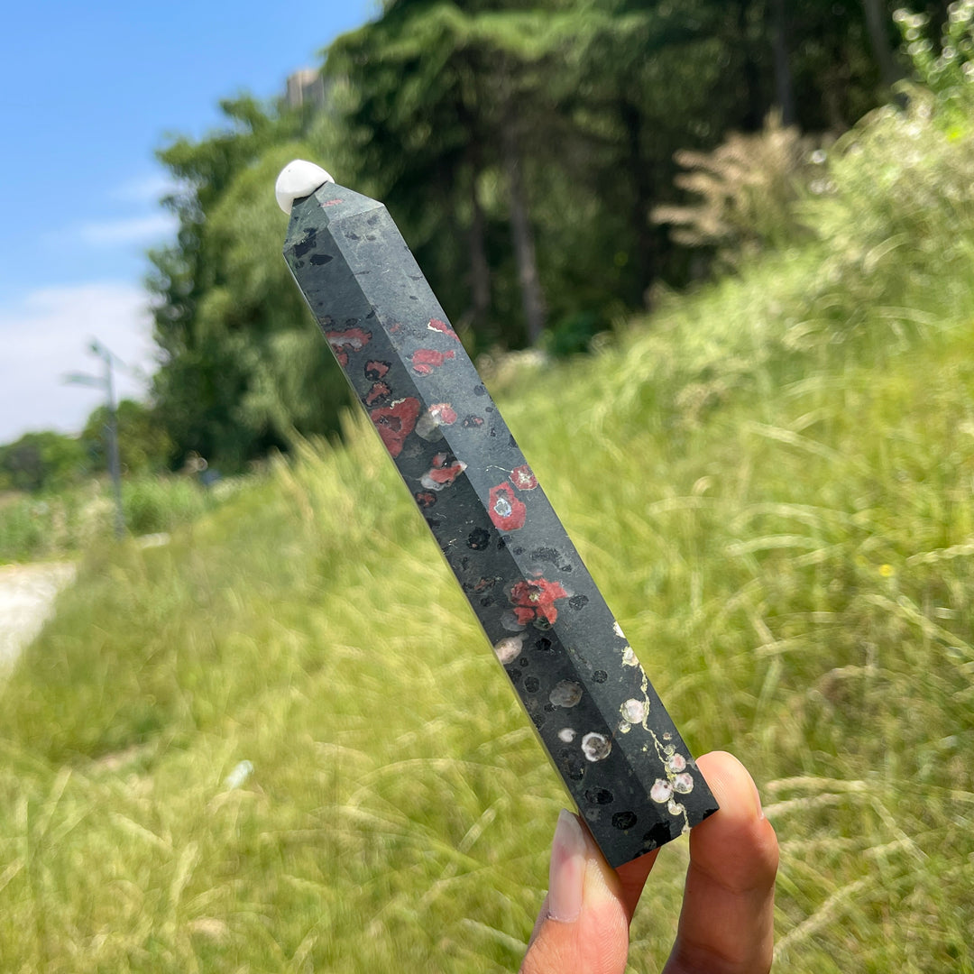 Natural Plum Jasper Crystal Point