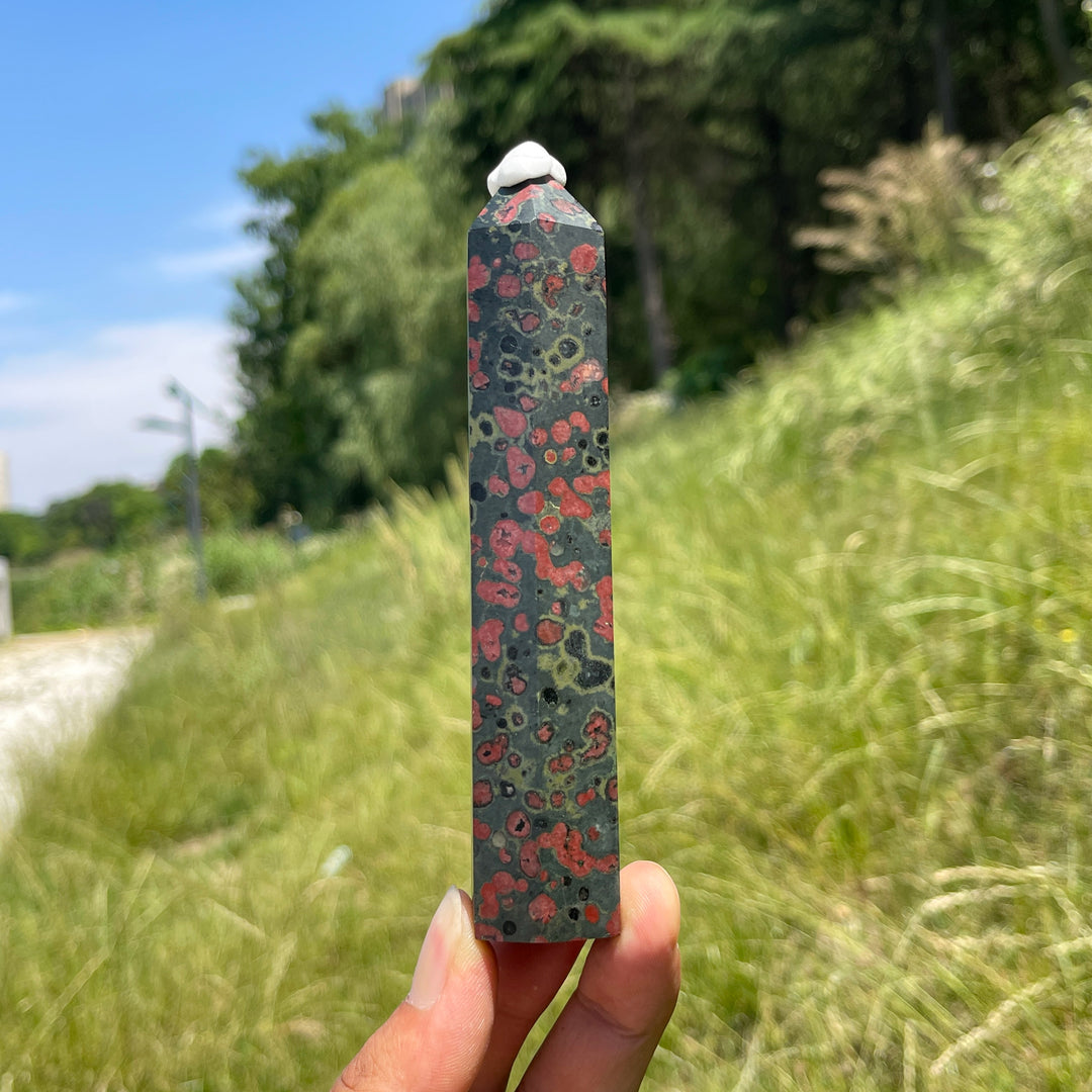 Natural Plum Jasper Crystal Point